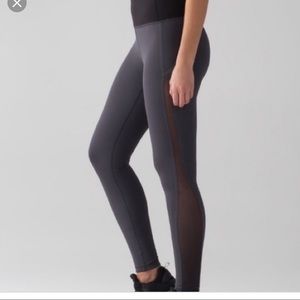 Lululemon Smooth Stride Tight, Blue Tide/Black